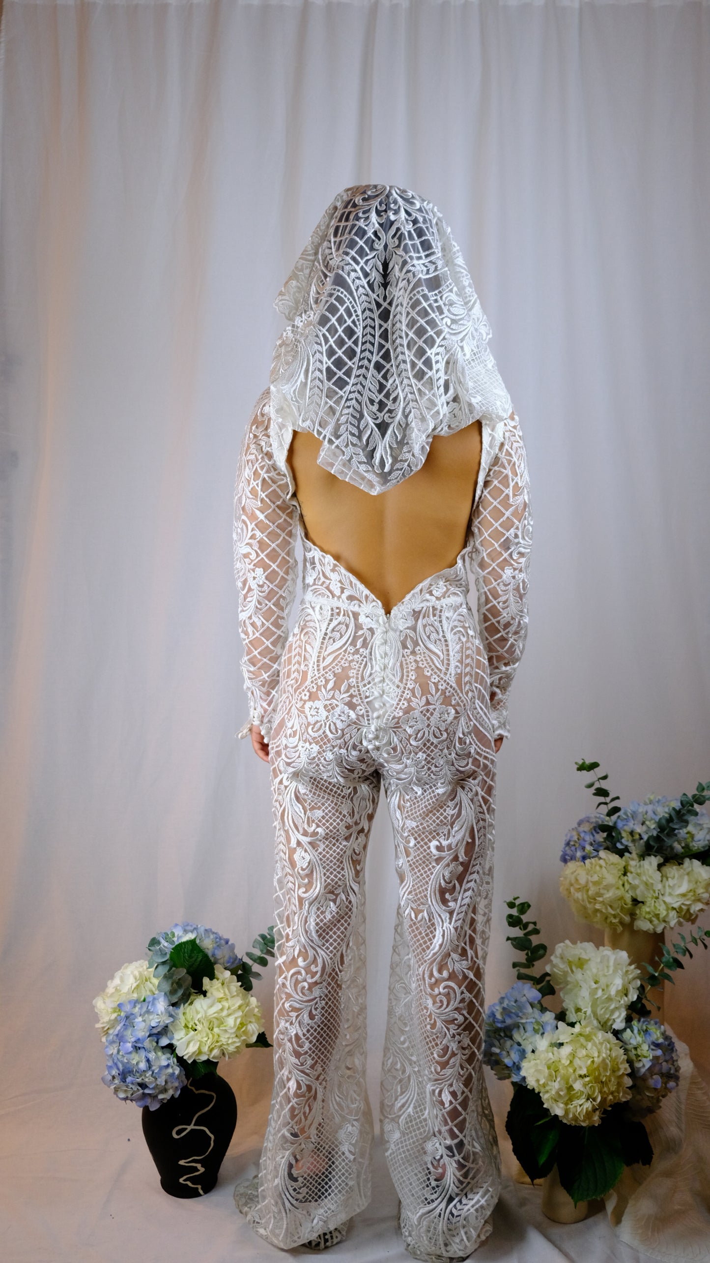 White Bridal Lace Jumpsuit