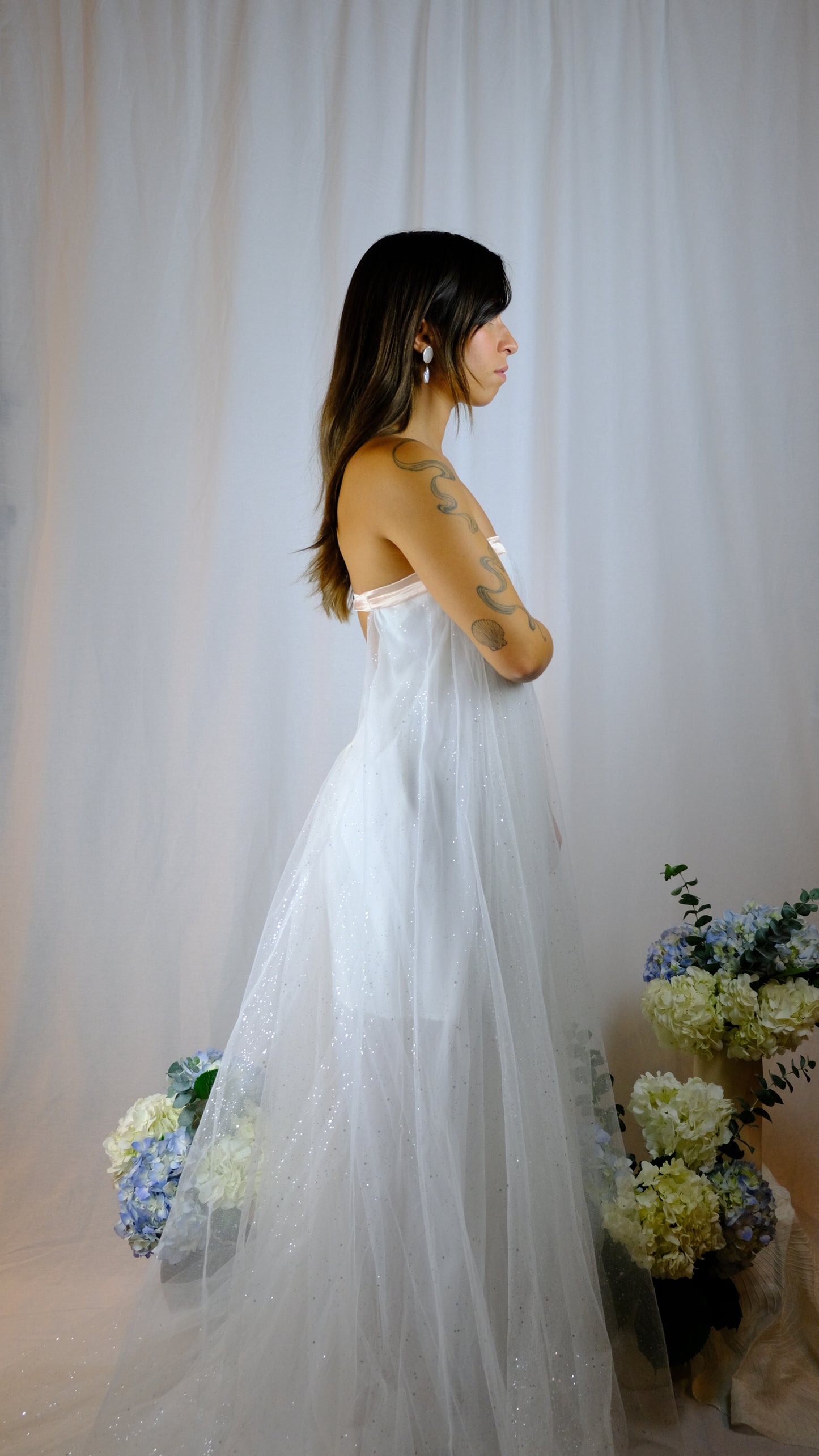 White Tulle Bridal Gown
