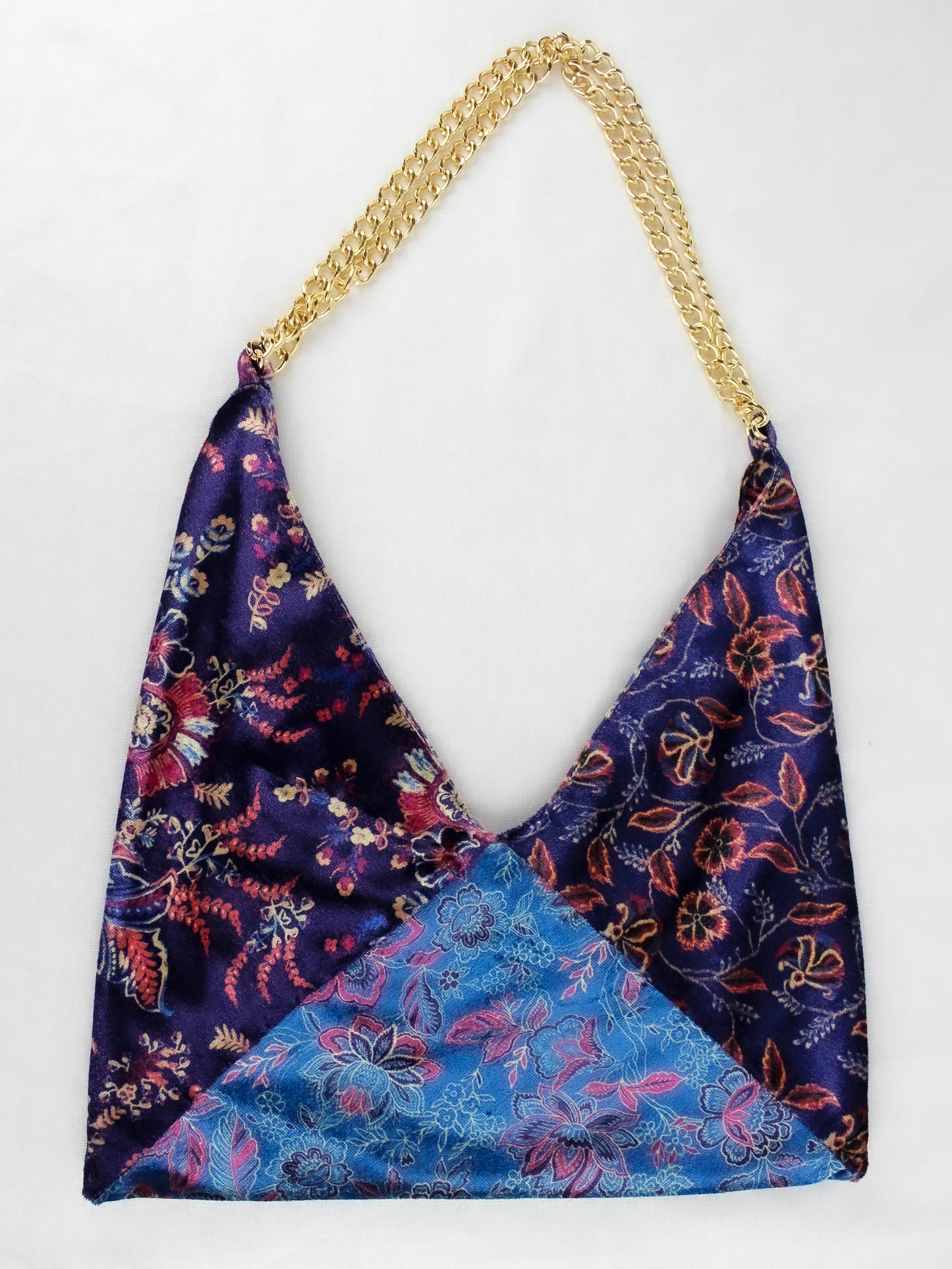 Floral Velour Cookie Bag with Chain